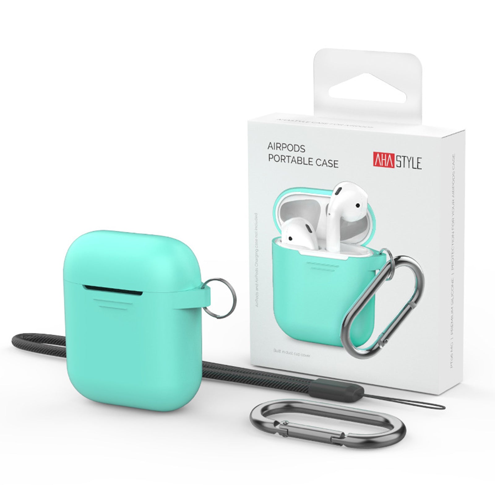 AHASTYLE PT-06-3 For AirPods with Charging Case (2016) (2019) AirPods with Wireless Charging Case (2019) Anti-dust Plug Design Soft Silicone Drop-proof Cover with Hook AHASTYLE PT-06-3 For AirPods with Charging Case (2016) (2019) AirPods with Wireless Charging Case (2019) Anti-dust Plug Design Soft Silicone Drop-proof Cover with Hook